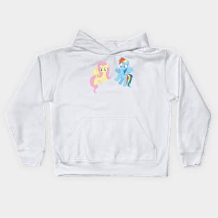 Fluttershy and Rainbow Dash gotcha! Kids Hoodie